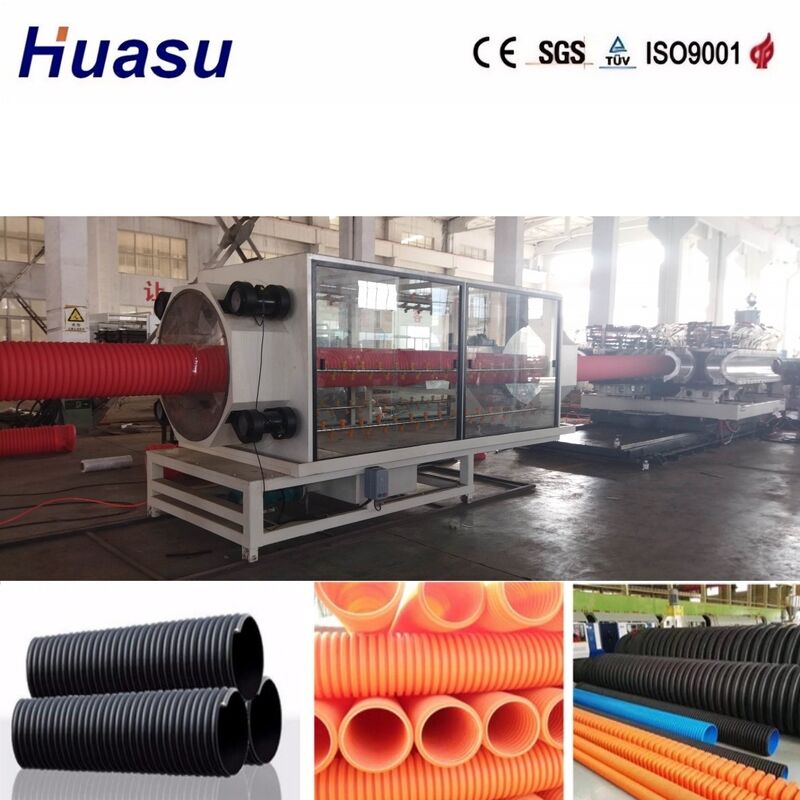 Línea de extrusión de tuberías corrugadas de doble pared de alta productividad con diámetro de tubería de 32-1600 mm y control PLC de Siemens