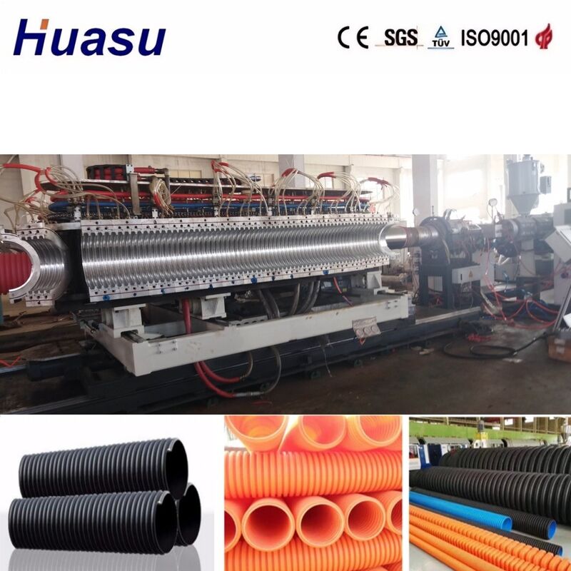 Máquina de extrusión de tuberías corrugadas de doble pared con diámetro de tubería de 32 mm-1600 mm, control PLC y alta productividad