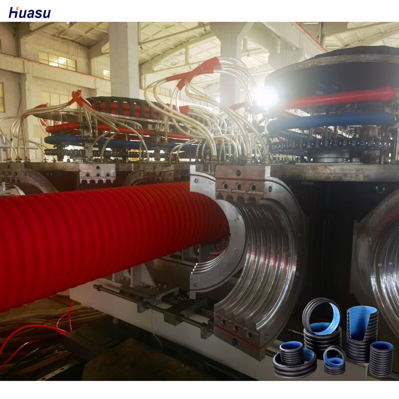 Máquina para fabricar tubos corrugados simples y dobles con línea de extrusión de alta calidad con sistema de control PLC
