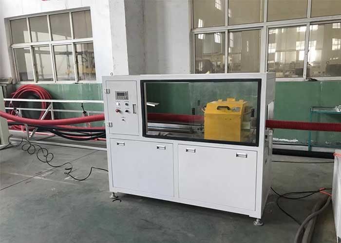Los PP PE DWC acanalados instalan tubos la fabricación máquina de la refrigeración por aire máquina plástica del extrusor del tubo