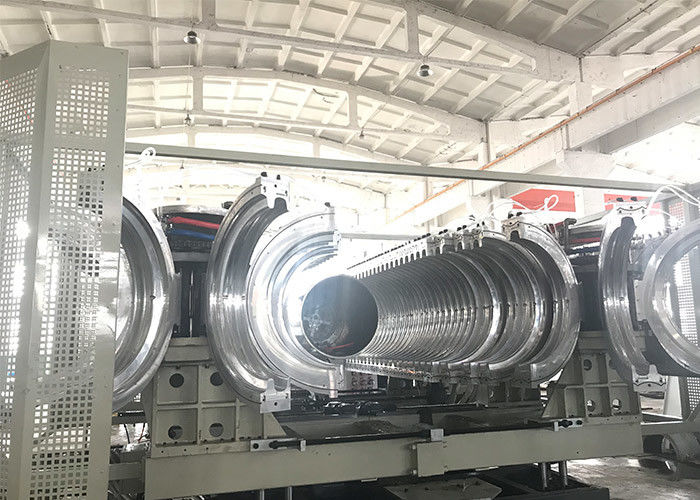 Línea acanalada máquina de la protuberancia del tubo de la pared del doble de Plastic/PE/PP/PVC de la producción