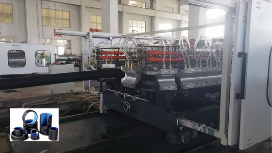 Double Wall Corrugated Pipe Extrusion Line with 38crmoaia Screw Barrel