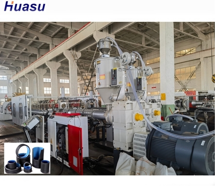 Double Wall Corrugated Pipe Extrusion Line with 38crmoaia Screw Barrel