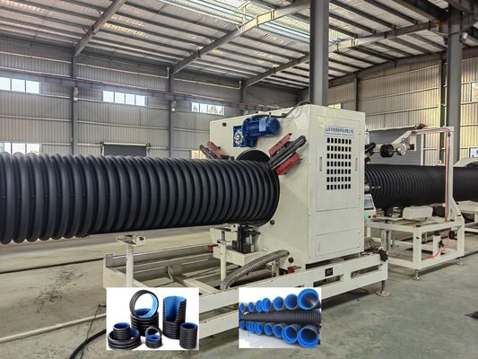 High Speed Double Wall Corrugated Pipe Extrusion Line with 12m Cooling Tank and ID30-ID1500mm Range