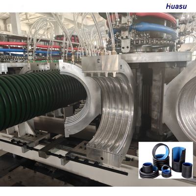 Double Wall Corrugated Pipe Extrusion Line with 6m or Customized Pipe Length Water Cooling and 1 Year Warranty