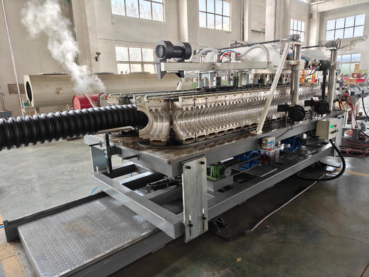 Double Wall Corrugated Pipe Extrusion Line with 1 Set Water Tank, Screw Diameter 75mm-315mm, and Integral Type Extruder