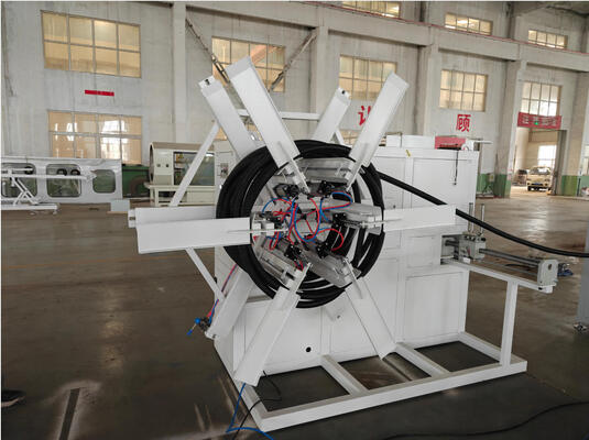 PLC Control Single Wall Corrugated Pipe Extrusion Line with 37kw Motor Power and Barrel Nitriding Depth 0.4～0.7 mm