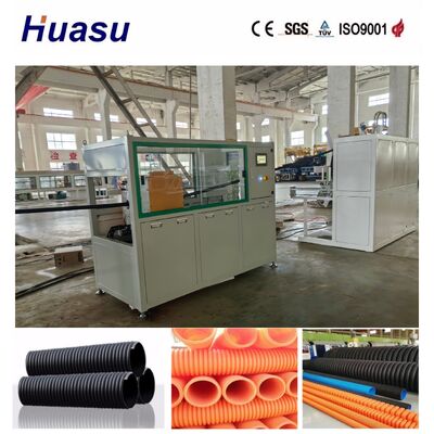 Single Wall Corrugated Pipe Extrusion Line with 60-2000kg/h Output and 32mm-1600mm Pipe Diameter for PVC PE MPP PA HDPE