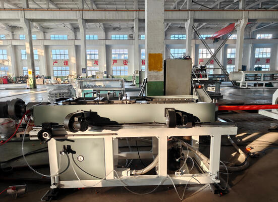 PLC Controlled Single Wall Corrugated Pipe Extrusion Line with Water Cooling and Siemens Motor