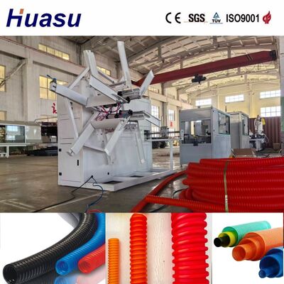 Single Wall Corrugated Pipe Machine with 60-2000kg/h Output and 32mm-1600mm Pipe Diameter for Plastic Pipe Production Line with Siemens PLC Control