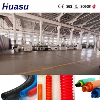 Single Wall Corrugated Pipe Machine with 60-2000kg/h Output and 32mm-1600mm Pipe Diameter for Plastic Pipe Production Line with Siemens PLC Control