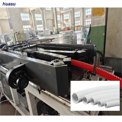 Single Screw Design Single Wall Corrugated Pipe Extrusion Line With Schneider Siemens Electric Components Barrel Nitriding Depth 0.4 To 0.7 Mm