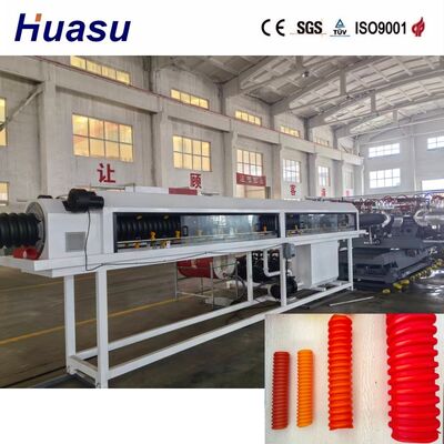HDPE Single Wall Spiral Corrugated Pipe Extrusion Line 32mm-2000mm for Electric Cable Protection Conduit