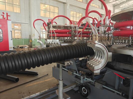 Hot Sell Double Wall Corrugated Pipe Extrusion Line with Extruder Capacity 250 to 1000kg per hour and Max Pipe Diameter 1600mm